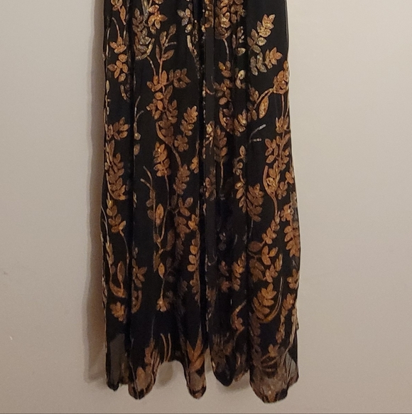 Baltic Born Black and Gold Floral Sequin Dress - Picture 5 of 7